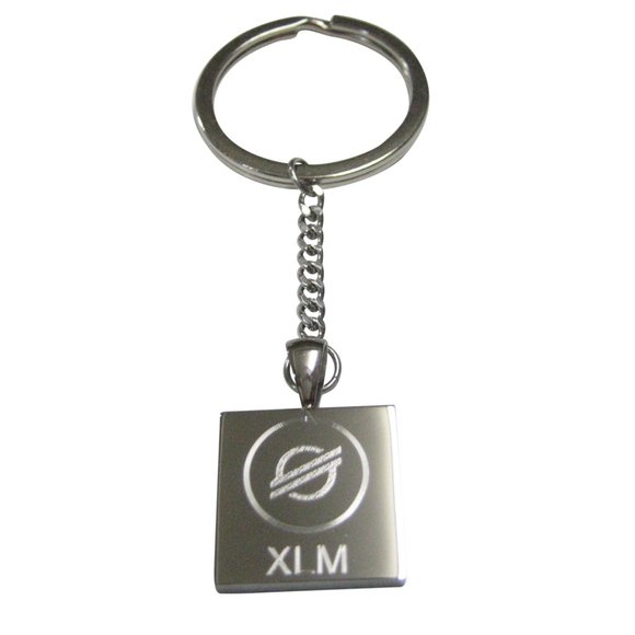 Stellar Lumens Coin XLM Cryptocurrency Blockchain Pendant Keychain - Picture 1 of 2